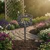 Garden Welcome Stake with Birds Rustic Ornament Brown for Flower Beds, Gardeners