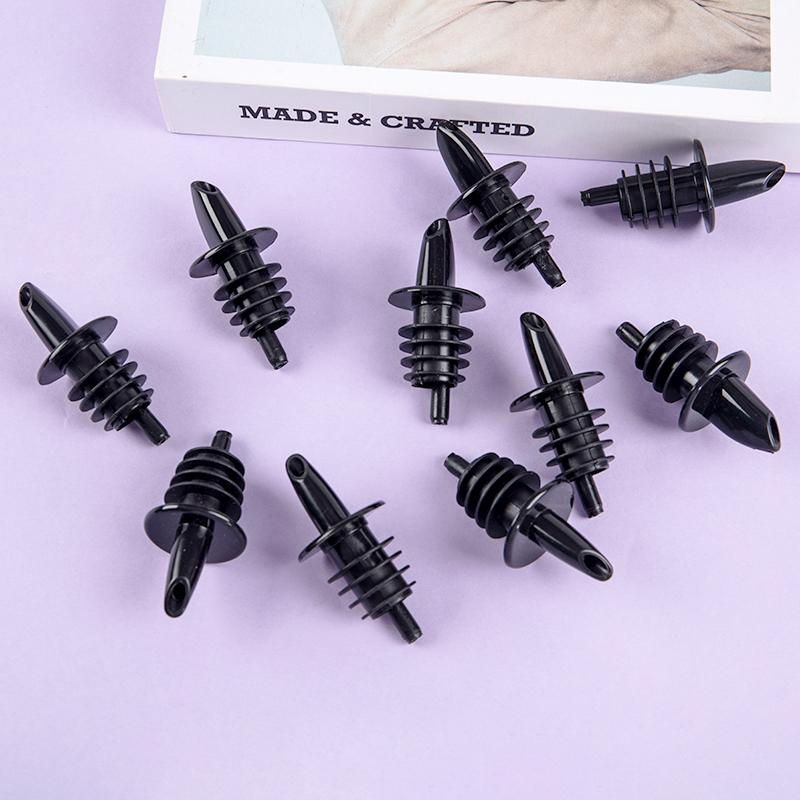 10 Pcs Plastic Liquor Free Flow Bar Wine Bottle Pourer Pour Spout Stopper