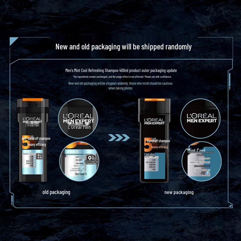 L'Oréal Men Expert Mint Cool Anti-Dandruff Shampoo 400ml