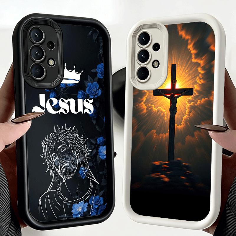 Phone Case for Samsung Galaxy A17 A16 A15 A14 A13 God Jesus Pray Cross Bible A56 A36 A26 A55 A35 A25 A54 A34 A24 A53 A33 A23 A07