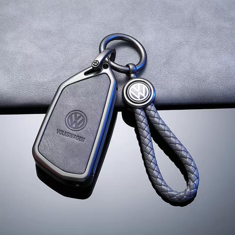 Nuova Custodia Guscio Copertura Completa in Lega e Pelle per Chiave Auto per VW Volkswagen ID.3 ID.4 Golf 8 2022 2023 MK8 Portachiavi Keyless per Auto Acce