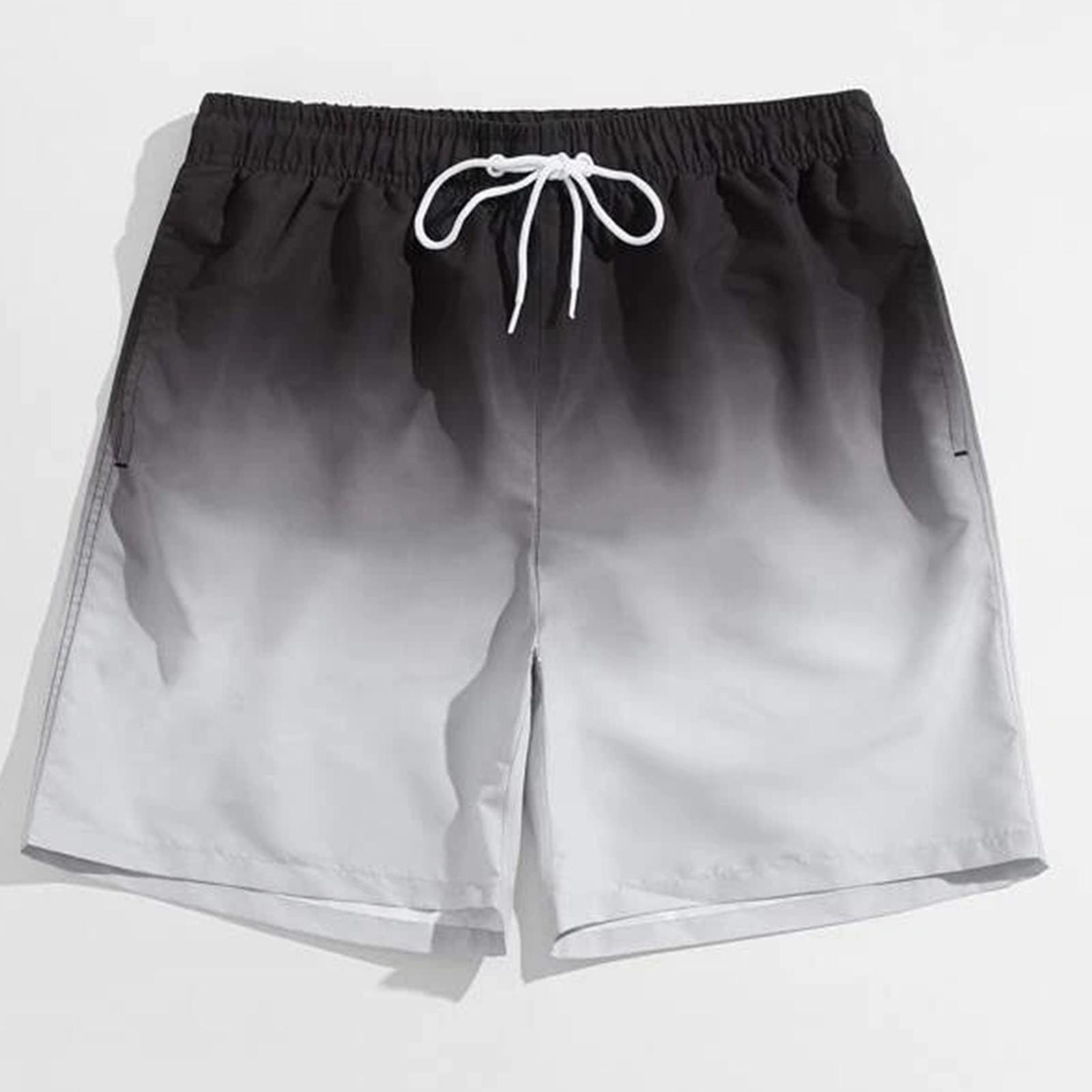 

Men s Fashion Casual Swim Trunks Gradient Color Seaside Holiday Beach Short Pants Casual Board Shorts M