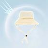Pleasantly Cool Sunshade Bucket Hat Windproof Rope Foldable Basin Cap  Travel