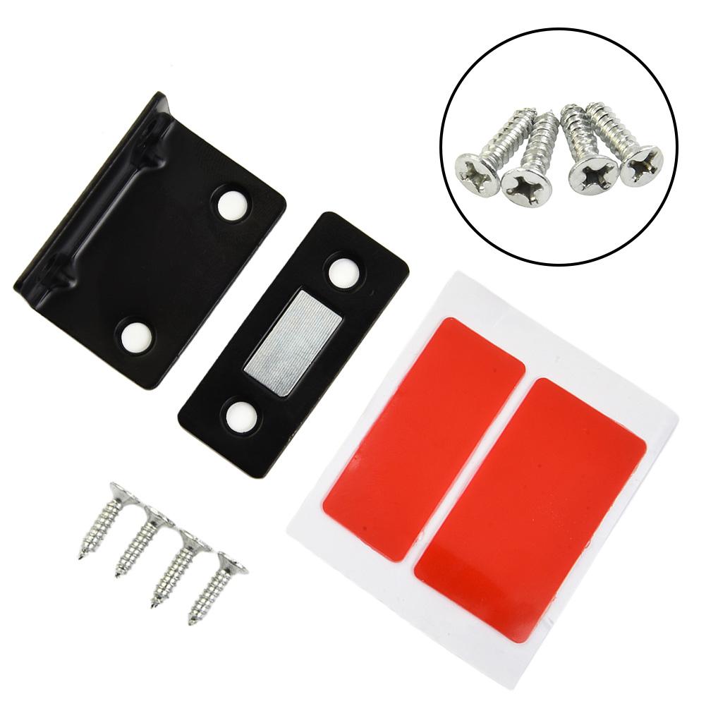 1 Zestaw Mocny Magnetyczny Stalowy Zatrzask Zestaw Do Bardzo Cienki Do Drzwi Szafki Szafy Samozamykacz Akcesoria Gospodarskie