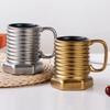 Industrial Style Screw Ceramic Mug Retro Electroplated Mug Unique Drinking Cup  Collector Item