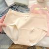 Women's New Summer Simple Sweet Bow Pure Cotton 10A Antibacterial Extended Middle Waist Triangle Briefs