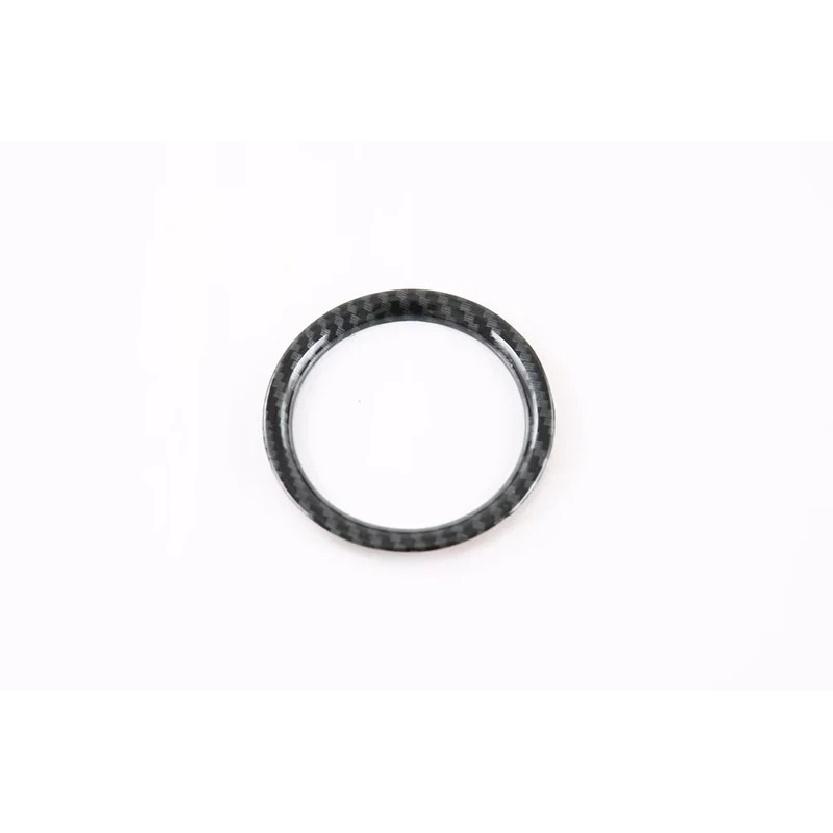 For BYD Han Ev Dm   Car Accessories ABS Chrome Glitter Ring For Steering Wheel Carbon Fiber Style