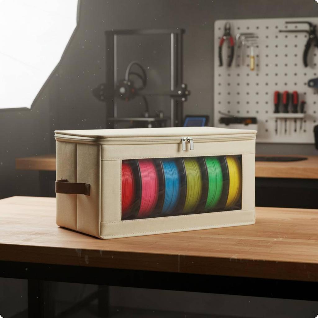 3D-Drucker Filament Aufbewahrungsbox für 6 Rollen Oxford-Stoff für Maker,