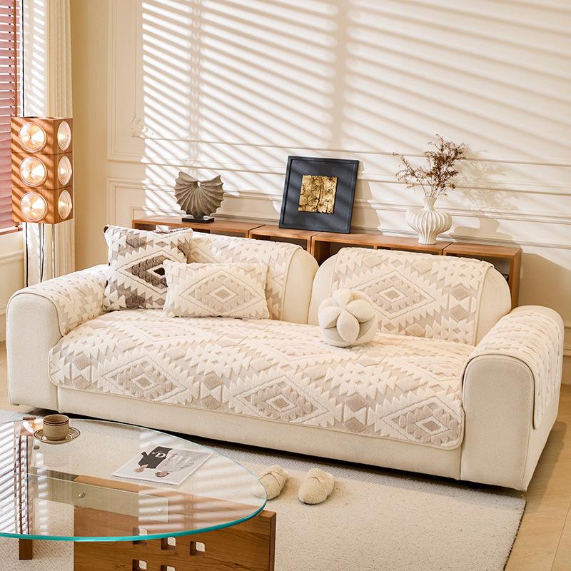 Bohemian Shu Cotton Velvet Sofa Cover – Anti-Scratch, Universal Style