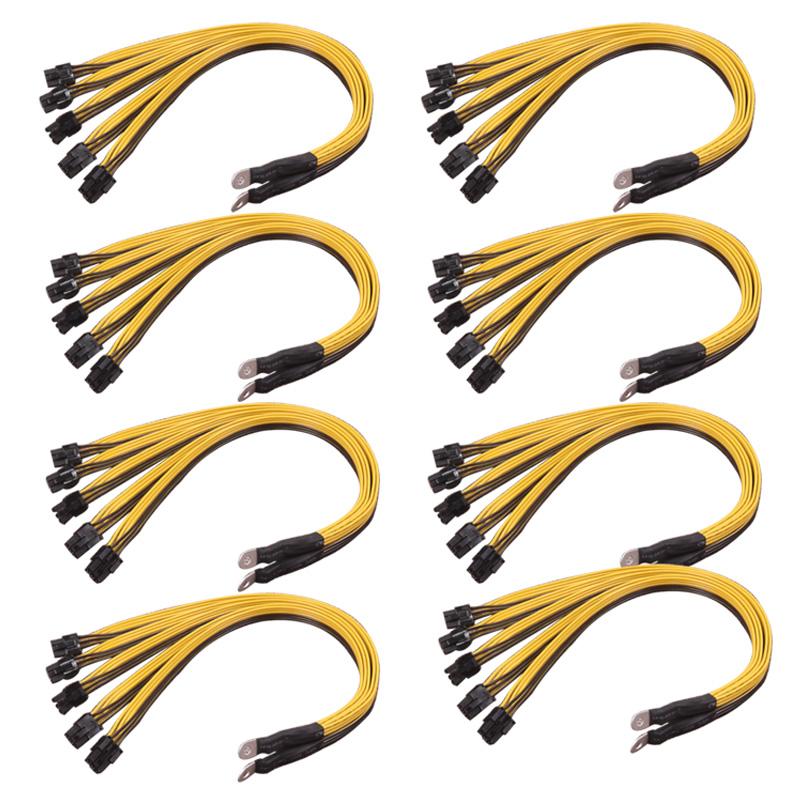 S7 S9 To 5X PCI-E Pcie 6Pin GPU Graphics Card Splitter Power Cable BTC Miner Bitcoin S11 T9+X10 L3+A3 A841 M3 P3 2/4/8pcs