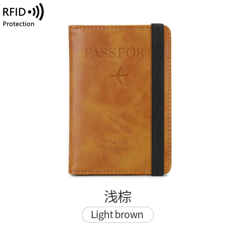 Passport bag Women's new elastic band vaccine card cover Document bag Multifunctional travel passport case