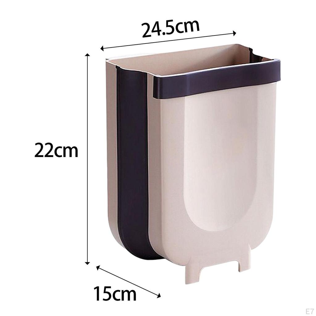 Foldable Waste Bin Hanging Kitchen Trash Can Compost Folding Hang Garbage for Outdoor