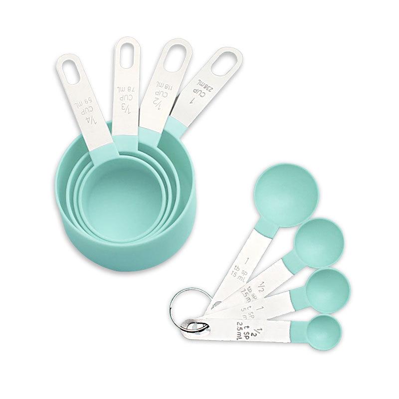 8-Piece Kitchen Measuring Cup & Spoon Set with Stainless Steel Handles