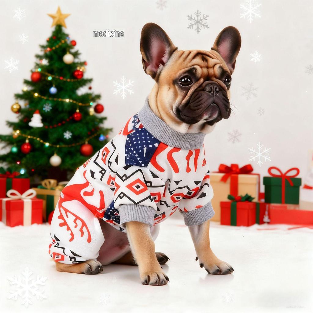 Christmas Snowflake Pet Sweater: Warm Knitted Vest for Dogs and Cats