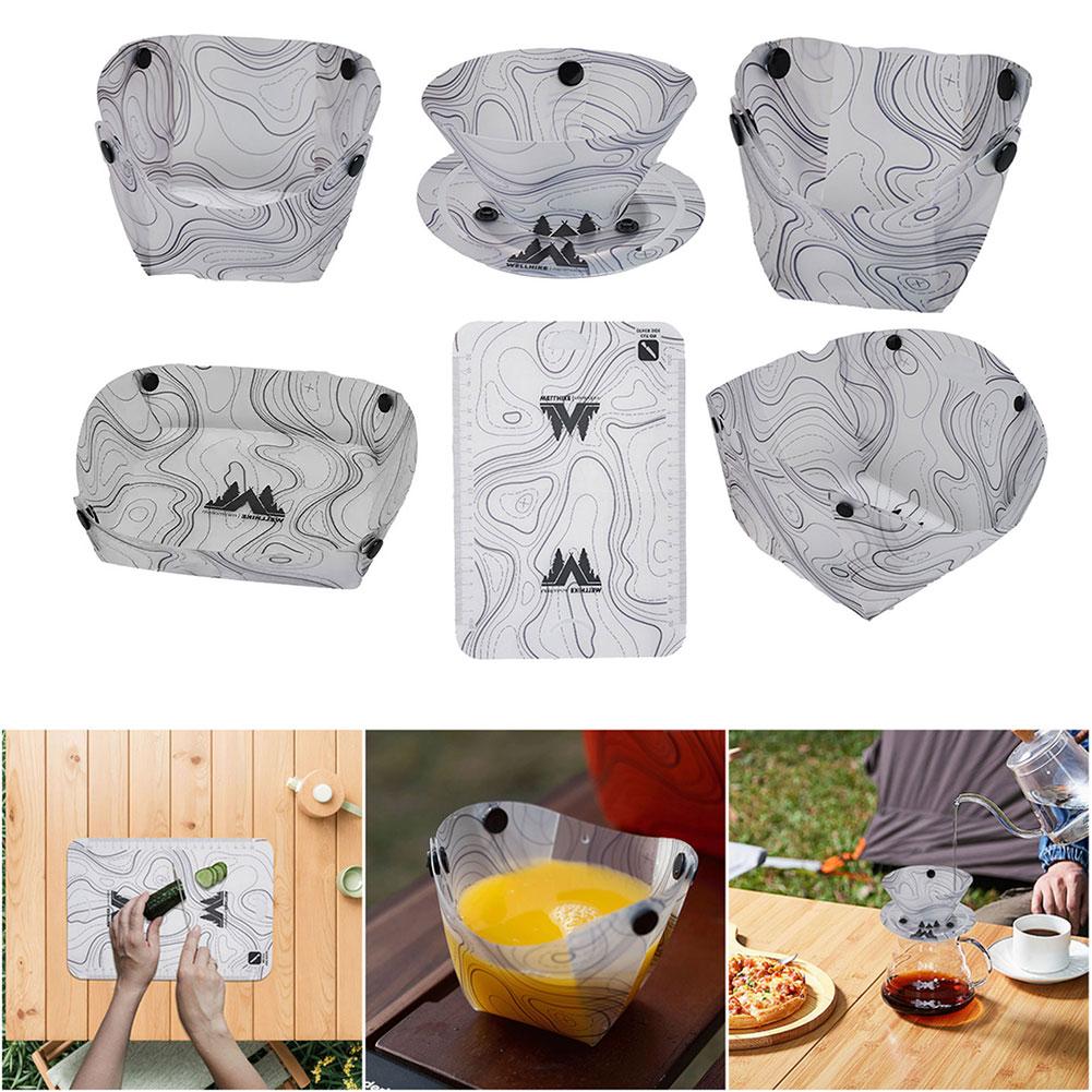 Outdoor Portable Tableware Space Saving Ultra Light Tableware Set Foldable Dinnerware Set for Camping Hiking
