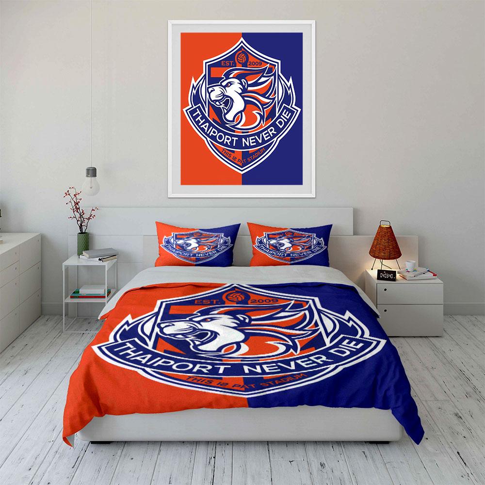 "Orange Blue Thaiport Tiger Set" Bedding Duvet Cover Set Duvet Cover Pillowcases (1 * Duvet Cover 2 * Pillowcases, without duvet insert)