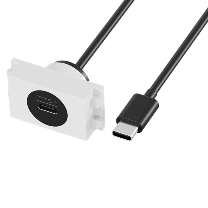 Waterproof USB C Panel Mount Cable Plug And Play Support Fast Charging &Data Transmission For Various Electronics