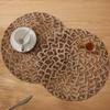 Japanese-style simple SHEIN explosive jute woven placemat natural round bowl mat table mat heat insulation