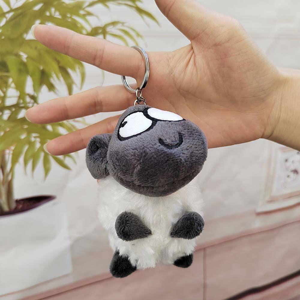 

Игрушечный брелок для ключей, сумка, подвеска, брелок для ключей «Овечка, овца», плюшевый брелок с подвеской в ​​виде овцы, плюшевый брелок для ключей