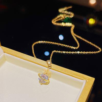 Fashion Necklace Personality Pendant Five-pointed Zircon Pendant Ins Tide Necklace Feminine Necklace Simple Clavicle Chain