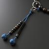 Kyoto Buddhist Altar Hayashi Prayer Beads Jodo Sect Ebony with Blue Tiger Eye Stone Formal Official Bag Kyoto Prayer Beads (Unground) (4 Items) (For