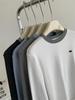 Women's Premium Color Block Round Neck Long Sleeve Fleece T-shirt - Autumn/Winter Imitation Cashmere Base Layer