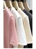 Silver Sparkle Plus Size Double-Sided Brushed Corduroy Short-Sleeve T-Shirt for Women – High-End Feel, Inner Layer, Thick Base Layer Top