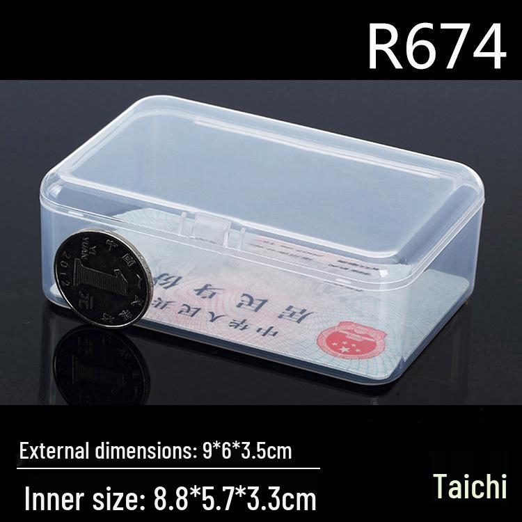 Rectangular Transparent Plastic Storage Box for Accessories and Screws