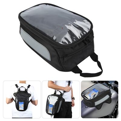 Mochila magnética impermeável para armazenamento de tanque de combustível de óleo para motocicleta Bolsa para telefone