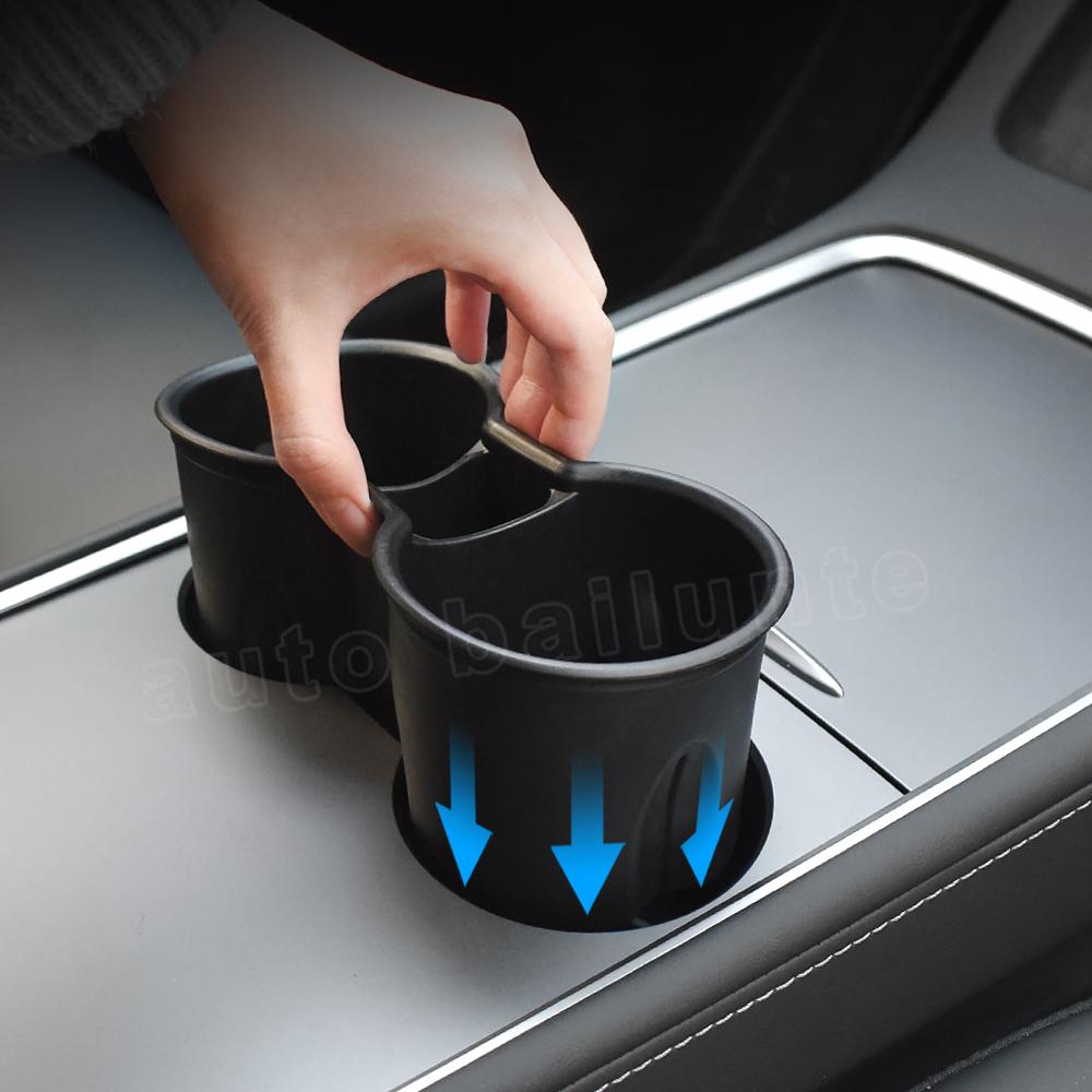 Water Cup Holder Storage Box Center Console Cup Waterproof Non-slip Coasters For Tesla Model 3 Y 2023 2022  Car