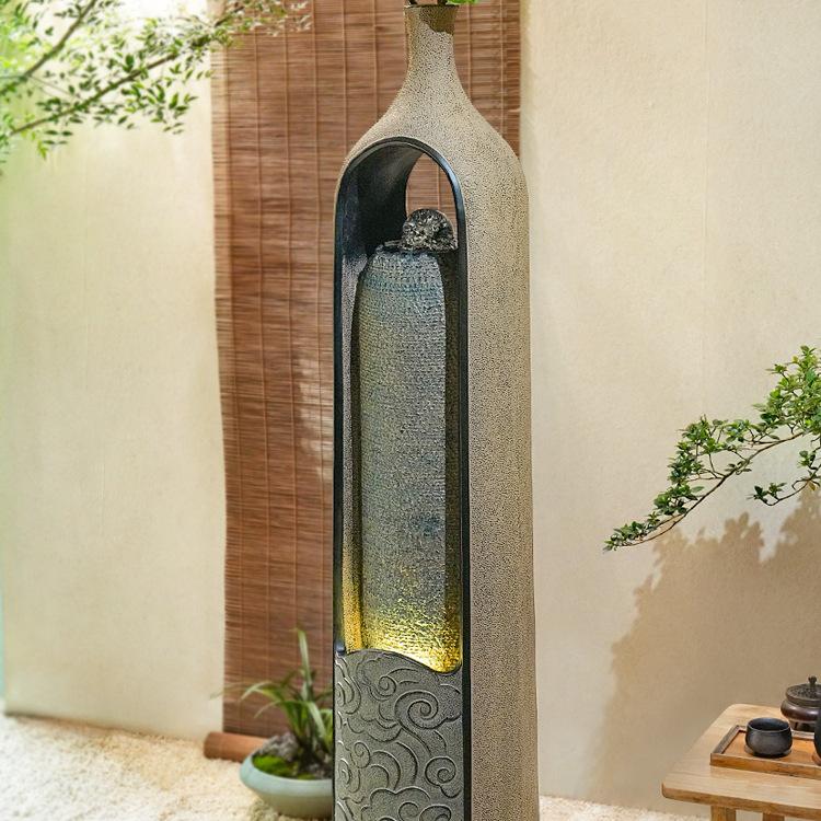 Indoor Waterfall Ornament: New Chinese Living Room Fountain for Wealth and Housewarming