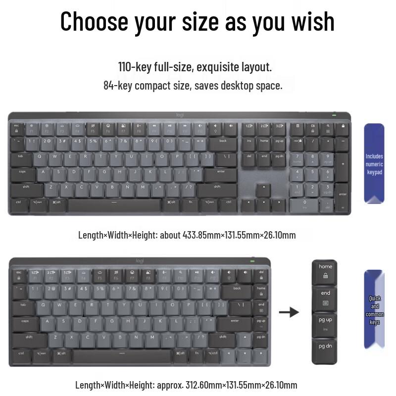 Logitech MX Mechanical Mini Wireless Bluetooth Mechanical Keyboard