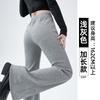 White and gray sweatpants children's spring and autumn new high-waisted and thin casual sweatpants small micro-flared pants