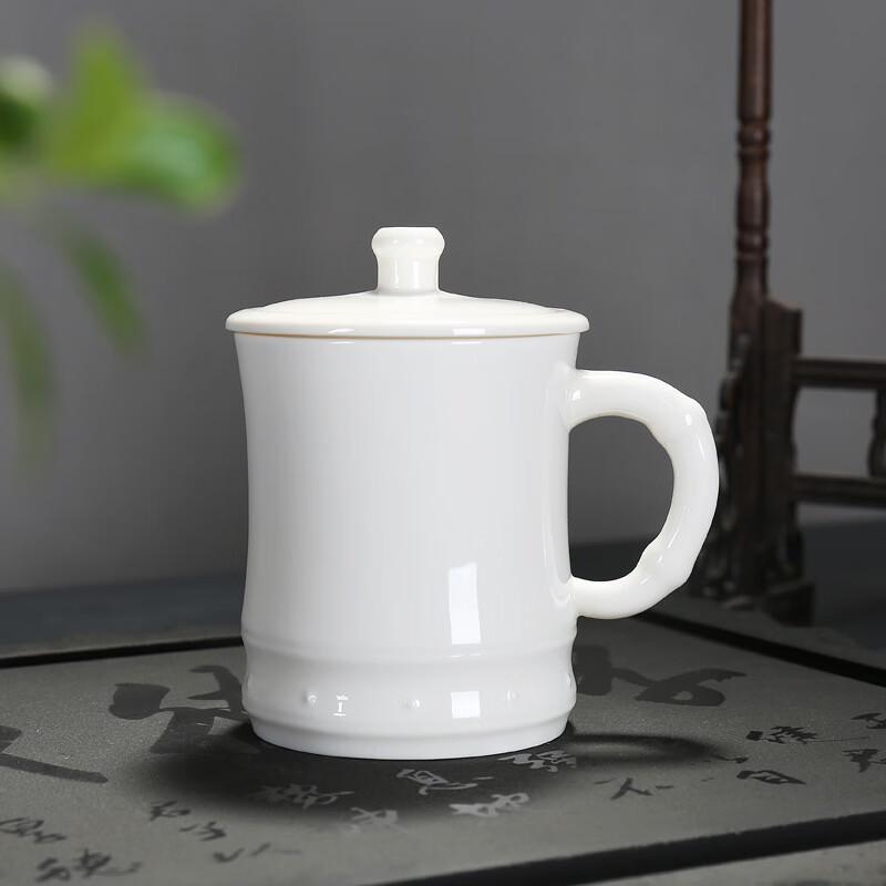 Chaxun Bamboo Joint Ceramic Insulated Teacup with Lid