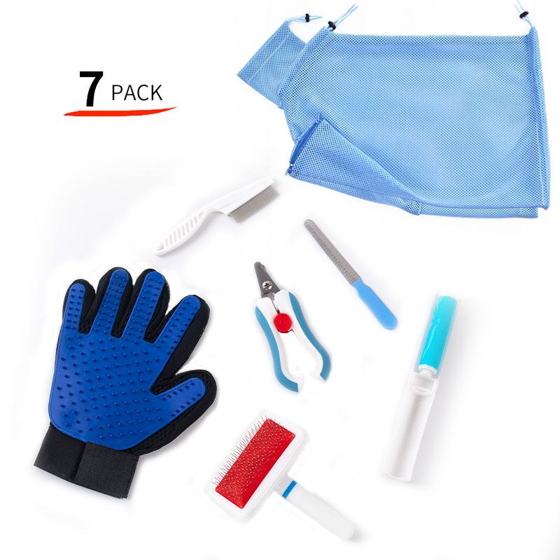 Pet cleaning and grooming tools, cat grooming brush, cat bathing bag, pet shop supplies