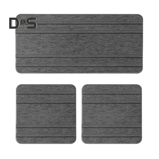 3Pcs Water Absorbing Stone Tray Stripe Design Quick Drying Sink Drain Mat Anti-Slip Soap Holder Kitchen Bathroom Vanity Trays