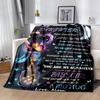 1pc "To My Daughter" Butterfly Heart Moon Love Quote Throw Blanket Home Decor, Couch Cover, Outdoor Blanket .W021