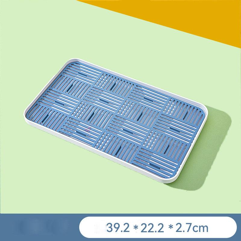 Detachable Tableware Drain Tray Double Layer Grids Design Dish Drainer Storage Tray Kitchen Accessory Easy Clean Dish Drainer