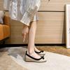 Inner height-increasing soft-soled grandma shoes women's spring new French ballet shoes bow light mouth single shoes