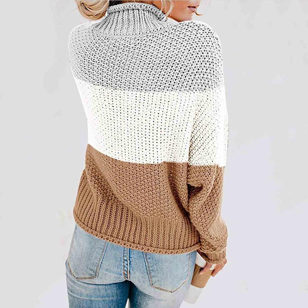 Womens Off The Shoulder Sweater Casual Knitted Loose Long Sleeve Pullover