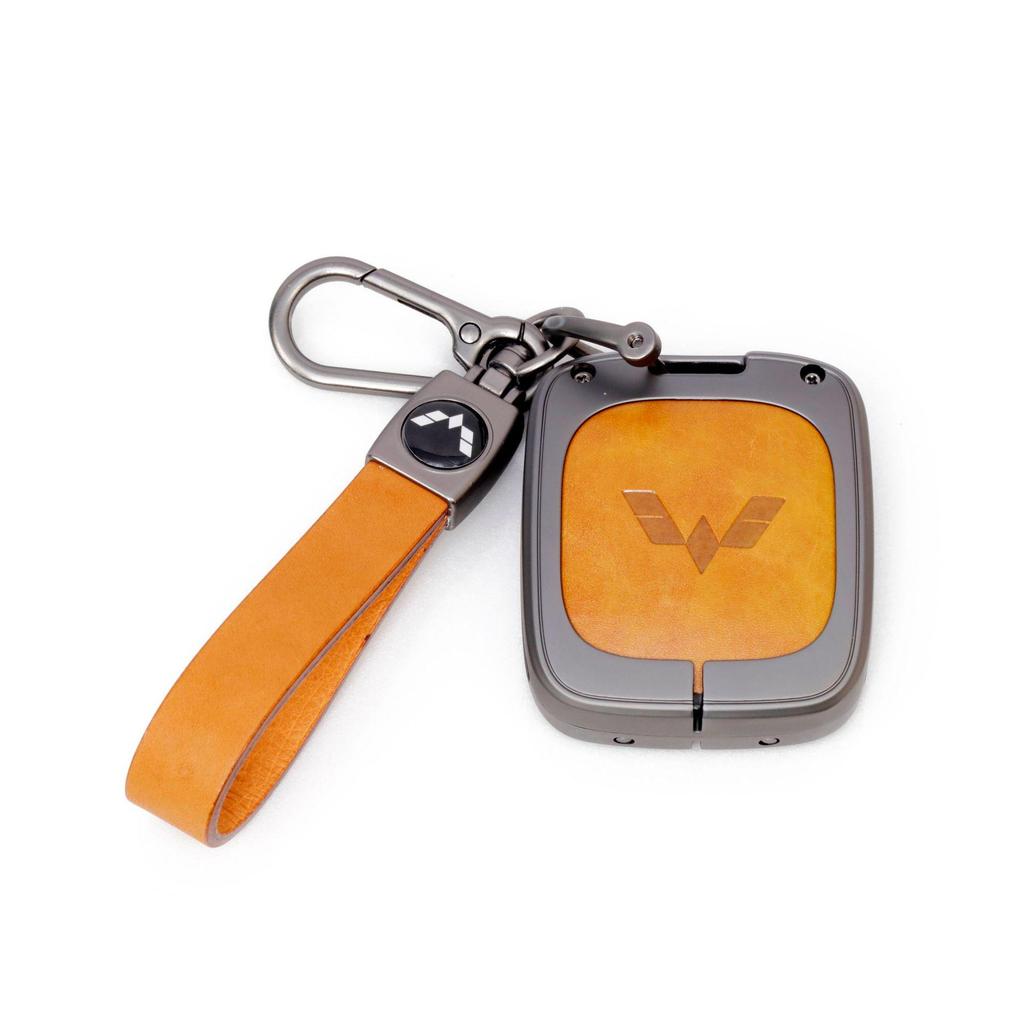Wuling Hongguang Mini Leather Key Case – Genuine Leather Key Protection with Metal Buckle