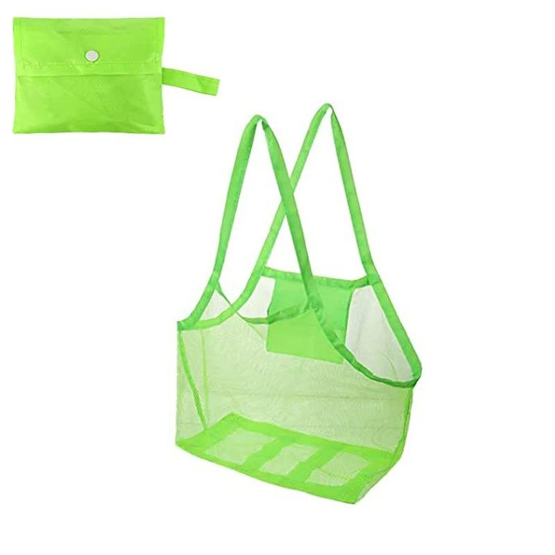 1/2/3 PCS Mesh Beach Storage Bag Children's Toy Storage Bag Oversized Beach Bag Backpack Outdoor Mesh Pocket Grocery Mesh Bag