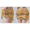 Women Belly Dance Belt Hip Scarf, Bellydance Hip Scarf Skirt Belly Dance Waist Chain with Gold Coins Belly Dance Cloth