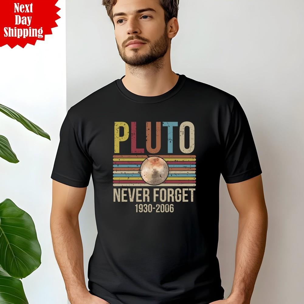 Футболка «Pluto Never Forget» с принтом 1930-2006 Planet Space Agency, мужская летняя модель. XL