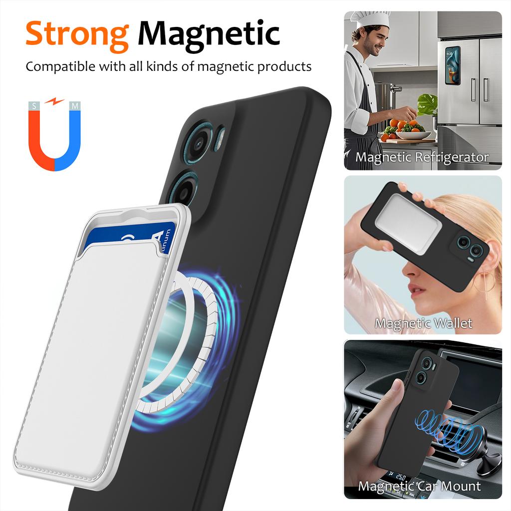For Motorola Moto G06 Power 4G/Motorola Moto G06 4G Magnetic Case Anti-Drop Liquid Silicone Phone Cover