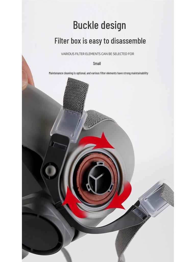 6200 Model Multi-purpose Gas Mask for Painting, Pesticides, Decoration, Grinding, Chemical Handling, Firefighting, and Mining Dust Protection.