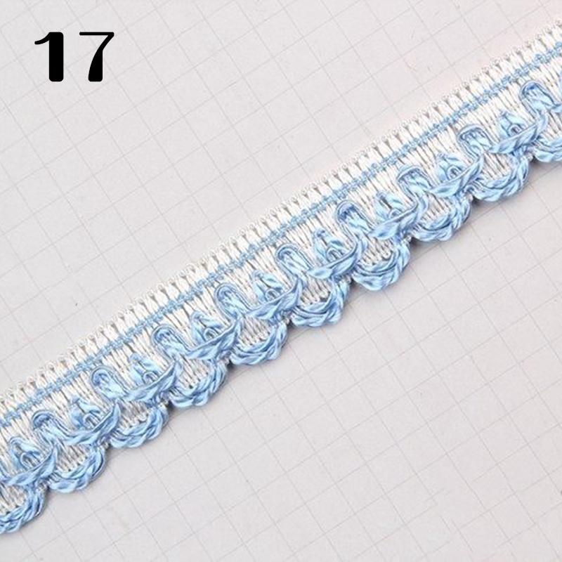 16.5 Meter 2.5cm Braid Lace Trim Edge Curtain Sofa Clothes Decor Lace Ribbon Polyester Furniture Upholstery DIY Crafts