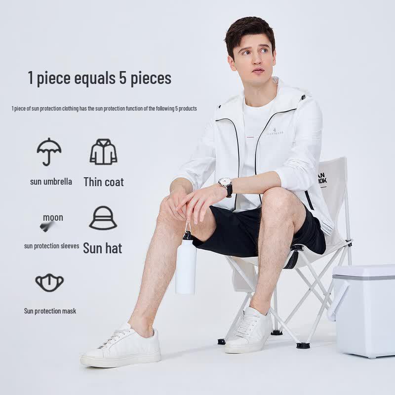 Navigare Men's Hooded Breathable Sun Protection Jacket