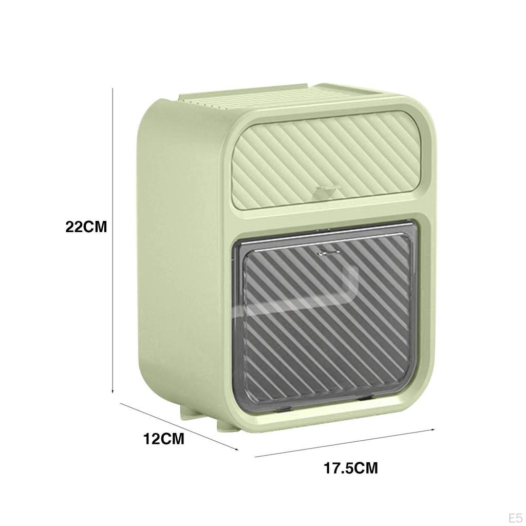 2 Tier Wall Hanging Storage, Tissue Storage Box, Punch free Bathroom Organizer, Toilet Paper Holder,