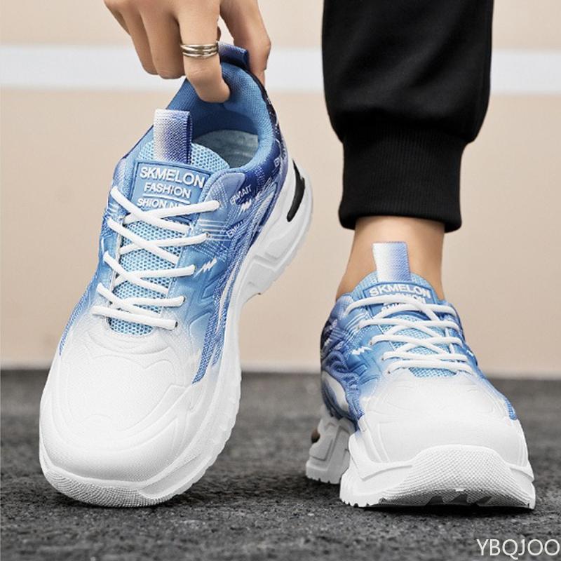 Men's summer new lightweight breathable mesh sports shoes men's fashionable versatile thick soled casual running shoes copy